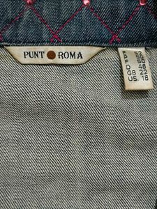 Punt Roma 2000s Rhinestone Women Denim Jacket