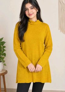 Mustard Yellow Turtleneck Sweater