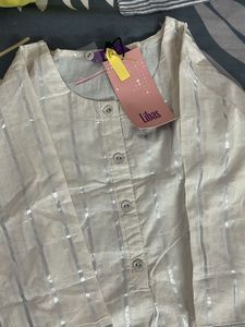 Elegant Cream Striped Kurta Set