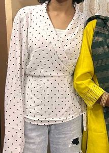 wrap blouse top
