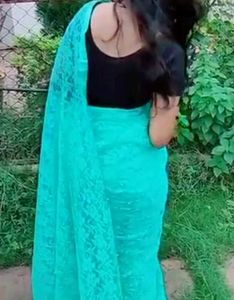 Stunning Teal Lace Saree