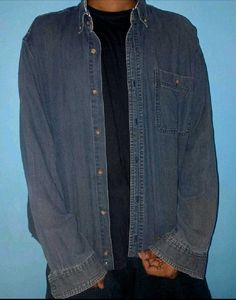 cropped boxy-fit denim shirt