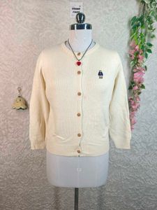Cream Teddy Bear Cardigan