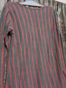 elegant a line long t-shirt