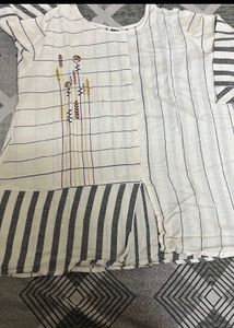 Brand New Striped Embroidered Tunic