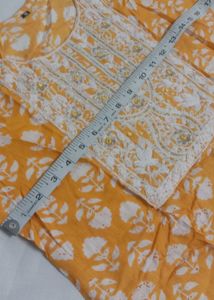 Yellow Chikankari Kurta Set