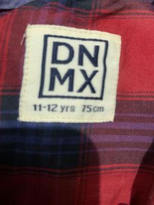 Red Plaid Button-Up Shirt