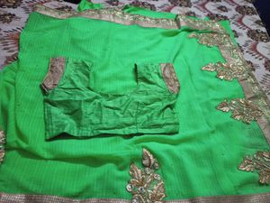 Party Wer Mirror work saree with blousee