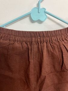 Brown Casual Skirt