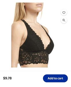 Lace Bralette - Black