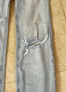 Ripped Wide Leg Jeans