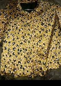 Stylish Leopard Print Button-Up Top