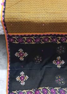 beautiful cotton embroidery saree