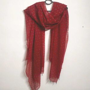 Beautiful Red Printed Dupatta