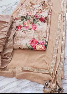 Elegant Floral Kurta Set with Dupatta