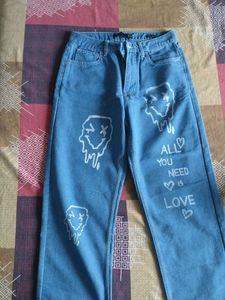 Painted Denim Jeans