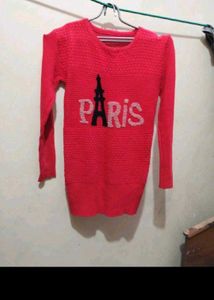 Red Paris Eiffel Tower Sweater
