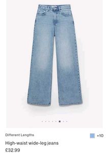 pull&bear Light Wash Wide Leg Jeans