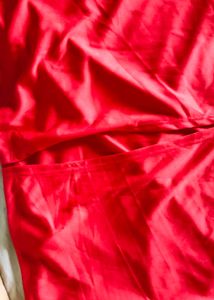 SHEIN Vibrant Red Satin Halter Neck Dress