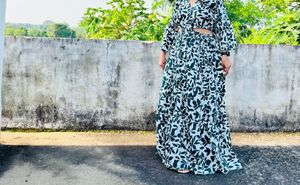 Boho Leaf Print Maxi Dress