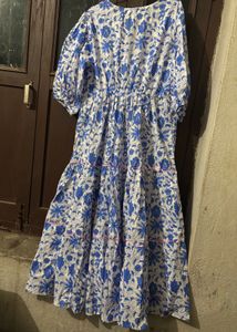 Floral Print Fit and Flare Midi Dress