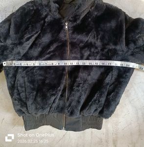 Black Faux Fur Cropped Jacket