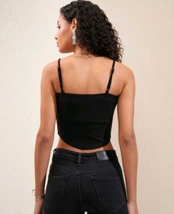 Chic Black Corset Top size M