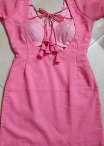 backless plain georgette bell sleeve padded kurti