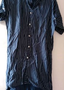 Navy Striped up down kurti