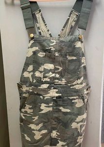 NEW camo pinafore dress