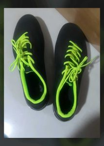Nivia Airstrike Football Studs (Black/Neon) | High