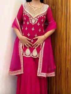 Embroidered Kurta Set with Dupatta