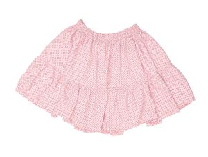 Pink Polka Dot Tiered Skirt