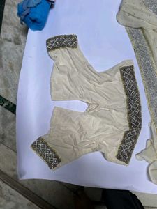 cream designer stud heavy saree
