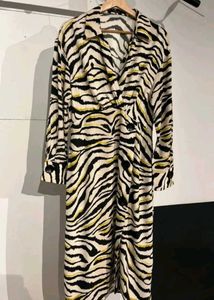 Stylish Zebra Print Maxi Dress