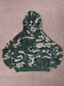 Unisex Cozy Camo Fuzzy Hoodie