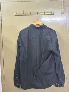 Men's Dark Blue Casual Shirt