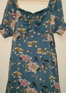 Floral Print Square Neck dress
