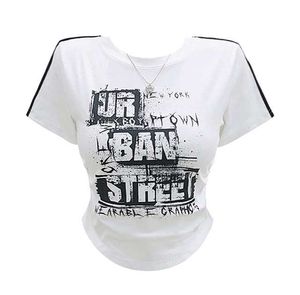 Grunge punk white top