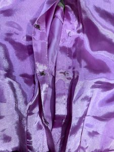Girls Pink Satin Dress
