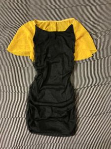Black & Yellow Mini Dress