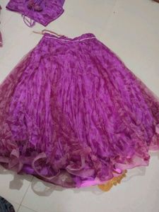 Purple Lehenga Skirt