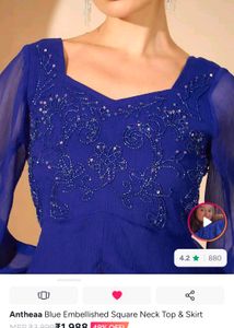 Stunning Royal Blue Embellished Gown