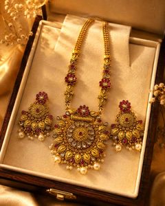 Traditional Gold Plated Necklace Set