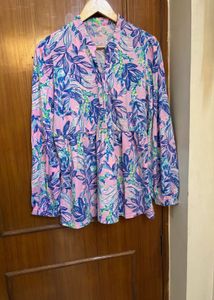 Floral Print Peplum Top