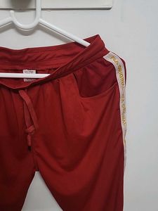 Women's Red Track Pants
