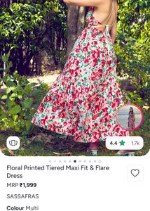 Sassafras Floral Printed Tiered Maxi & Fit Dresses