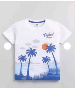 Boys White &amp; Blue Tropical Outfit Set