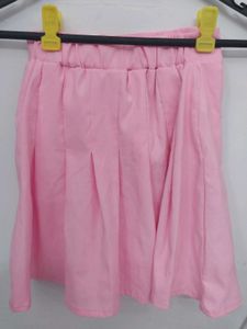 Cute Pink Pleated Mini Skirt