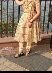 Elegant Tiered Anarkali Suit